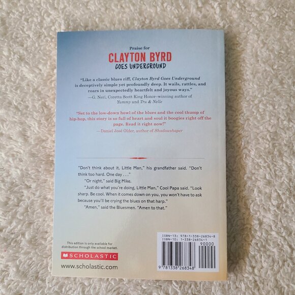 5/$20 Scholastic Clayton Byrd Goes Underground Paperback Book - Picture 2 of 2